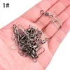 50 -stcs/ doos Visconnector Wartels Pin Lager Pesca Rolling Swivel Fishing Snap Fishhook Lure Fish Hook Tackle