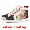 With Box Loubutins Christians Red-Bottomes Luxury Loafers Designer Shoes Platform Sneakers Big Size Us 13 Junior Spikes Mens Womens Casual Shoe Black Glitter Flas