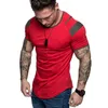 T-shirt da uomo Summer Splicing T-shirt in cotone a maniche corte da uomo Casual O-Collo T-shirt Hip Hop Uomo Slim Slim Fashion Tees Top Taglia USA M- 3X