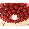 Ruby Red Lateksowe Balony Love Heart Nadmuchiwane Powietrze Helu Balon Walentynki Małżeństwo Wedding Party Decor Y0622