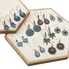 Handmatige retro oorbellen bohemien bling dangle shine bladeren kroonluchter 10pairs / set strass klauw ketting diamant boutique groothandel sieraden