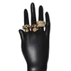 15 sztuk/paczka Antique Midi Ring Finger Set dla kobiet czeski złoty kolor kamień Vintage Punk pierścionki Fashion Party biżuteria Boho prezenty X0715