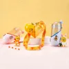 Creative Bottles Heart-Shaped Cup Storage Outdoor Fitness Sports Frosted Water Bottle Portable Rope Travel Tea Gift 211122