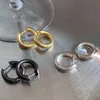 Paar retro en oude oorringen effen ring oor gesp hoge kwaliteit blacksilver kleur oorbellen voor vrouwen luxe sieraden