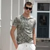 AIOPESON Hawaii Style 100% Cotton T-Shirt Men O-neck Print Shirt Casual Clothing Summer High Quality 's T Shirts 210716