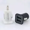 Fast Ship 100pcs USAMS 3.1A Dual USB Car 2 Port Charger 5V 3100mah Double Plug Car Chargers Adapter for HTC