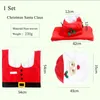 1set Christmas Santa Claus Toilet de toilette Couverture de siège Home Decoration Christmas Toilet Coud Coud Bathroom MAT VOSMAS Cadeaux décoratifs 211109