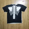 Patchwork T-shirt Mannen Vrouwen 1 Hoge Kwaliteit T-shirt Vintage Double Heavy Fabric Skeleton Tee Tops