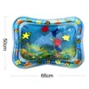 Drop Design Baby Water Play Mat uppblåsbar spädbarn Mage Time Playmat Toddler för Baby Fun Activity Kids Play Center 210402