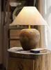 Wabi estilo lâmpada de mesa criativo país americano país retro homestay vintage sala de chá japonês quarto cerâmico iluminação de cabeceira de cerâmica