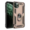 Chockproooof mobiltelefonfodral tungt skyddande fall av militär klass med 360 ° metallroterande ringkickstand för iPhone 14 plus 13 12 11 Pro Max Samsung S22 S21