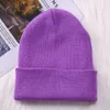 Bonnet/tête de mort casquettes personnaliser automne et hiver femmes chaud bonnet tricot gros chapeaux personnalisé broderie Logo Pros22