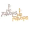 De Bling King Custom No Gunsten Ketting Hip Hop Volle Iced Out Out Cubic Zirconia Gold Sliver CZ Steen X0509