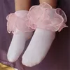 Kids Baby Socks Girls Bawełna Koronki Trójwymiarowe Wzburzyć Skarpety Niemowlę Maluch Skarpetki Dzieci Odzież Christmas Prezenty Moda Hot 808 V2