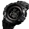 Montres numériques pour hommes noirs lumineux 50M étanche Sport antichoc réveil mâle montre électronique Reloj Hombre 1545 montres-bracelets