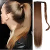 22-tums syntetiskt falskt hår hästsvansförlängning Straight kinky Curly Extensions Pony Tail Blonde WZG EB1872