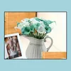 En gros 30 Pcs Real Touch Décoratif Fleurs Artificielles Calla Lily Bouquets Bouquet De Mariage Fournitures De Fête 20 Couleurs Drop Delivery 2021 W