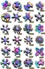 Trottola colorata in lega di zinco Fidget Spinner Wheels Gyro Toys Cuscinetto in metallo Rainbow Hand Spinners Focus Giocattolo anti-ansia Allevia lo stress Adulto DHL