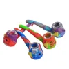 Forme d'abeille Portable Silicone Pipe À Fumer Narguilé Mini Tabac Pipes À Main Dab Plate-Forme Pétrolière Nail Shisha Bong À Eau