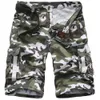 Camouflage Camo Cargo Shorts Hommes Été Mens Casual Mâle Travail Lâche Homme Militaire Pantalon Court Plus Taille 210713