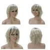 Women039s short wigs like human hair Synthetic heatresistant natural Silver gray elf halloween Everyday fiber lace wig72585187121969