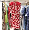 Nomikuma Koreaanse stijl gewaad femme zomerjurk vrouwen liefde hart patroon korte mouw jurken casual zoete vestidos mujer 210514