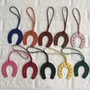 Keychains Fashion Leather Femme Bag Charm Llaveros Para Mujer Sleutelhanger Lanyard Horseshoe Key Chain For Women Pendant Gift