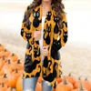 60%off Halloween personality long-sleeved skull hooded long-sleeved women's long sweater loose, comfortable high