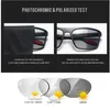 Square Polarized Sunglasses Men Fishing Outdoor Photochromic Lens Sun Glasses Super Light Frame CE H6