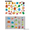 Thanksgiving Muurstickers Maple Blad DIY Glas Window Decor Turkije Pompoen Festival Creatieve Sticker Decoraties