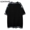 T-Shirts Rhinestones Letters Tie Dye Casual Loose Tshirts Streetwear Hip Hop Harajuku Short Sleeve Tees Fashion Tops 210602