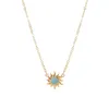 Pendant Necklaces Trendy Gold Color Daisy Sunflower Opal Choker Chain Necklace For Women Girl Wedding Party Fashion Jewelry Gift