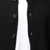 Klassisk cardigan tröja män casual tröja kappa män med knapp höst stickade bomull cardigans för män o neckrock svart grå 210601