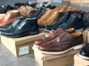 Herren-Designer-Kleiderschuhe, Schnür-Martin-Stiefeletten, formelle Business-Stiefel, handgefertigt, echtes Leder, Hochzeits-Party-Schuh mit Box 023