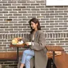 Kadın Yün Karışımları Kaşmir Ceket Uzun Sonbahar ve Kış Kore Eğlence Pamuk Yastıklı Yün Yüksek Sonu