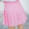Aelegantmis doce lolita cintura alta plissada saia mulheres meninas harajuku mini s senhora slim short escola uniforme coreano 210607