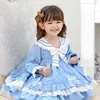 女の子のスペインの服の子供の女の子のためのロリータボールガウン誕生日バプテスマパーティードレス幼児ヴィンテージプリンセスベスティドス210329