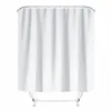 Cortina de ducha impermeable en blanco para sublimación, transferencia térmica, poliéster blanco, lavable, 2 en 1, cortinas de baño con 12 ojales y ganchos, calidad hotelera