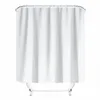 Cortina de ducha impermeable en blanco para sublimación, transferencia térmica, poliéster blanco, lavable, 2 en 1, cortinas de baño con 12 ojales y ganchos, calidad hotelera