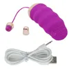 USB 10 Vitesse Puissant Vibrant Télécommande Sex Eggs Stimulateur De Clitoris Sans Fil Silicone Bullet Vibrator Sex Toys pour Femme Y18110203