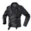 Mannen Trendy Mode Motorfiets Jack 2021 Nieuwe Mannen Vintage Biker Lederen Jas Jas Winter Fleece Casual Faux Lederen Bovenkleding P0813