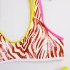 Женские купальные костюмы зебра Принт бикини набор женщин праздничный спорт, плавание купание Словое сексуальное 2 штука Trajes 2022