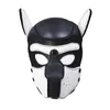 Party Masks Pup Valp Spela hundhuv vadderad latexgummiroll Cosplay Full Head Halloween Toy för par 210722288P