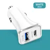 Mini portátil 12W 2.4A carregador de carro de duas portas adaptadores de energia para Ipad Iphone x xr 12 13 14 Pro Max Huawei Xiaomi telefone Android com caixa de varejo