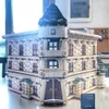 Ideeën Harris Creative Expert Street View House Diagon Alley Gringotts Bank MOC Baksteen Modulaire film Model Bouwblok speelgoed H0917