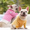 Pet Dog Apartmel Корейский Tusi решетку трикотажного одежды свитер теплые куртки кофты верхняя одежда зимние домашние животные пальто мягкие свитера одежда для маленьких собак Chirstmas X A19