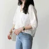 Bethquenoy Haft Bluzka Białe Koszule Kobiety Ubrania Plus Rozmiar Bawełniane Topy Camisas Blusas Mujer De Moda 2020 Chemisier Femme H1230