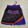 Hommes cousue juste des shorts de basketball Suns22 Ayton Devin Booker 1 Chris Paul 3 Mitchellness 2021/22 Edition City Pantalon de survêtement blanc