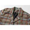 Plaid Übergroßen Anzug Jacke Männer Herbst Streetwear männer Jacke Mann Kleidung 210603