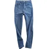 Hög midja mamma jeans för kvinnor harem byxor denim vintage streetwear blå mode vår sommar kläder byxor 210429